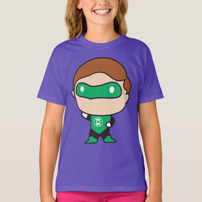 T-shirt Lanterne verte Chibi à deux côtés (Devant)