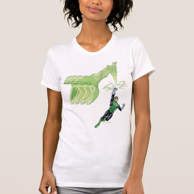 T-shirt Lanterne verte - Comic, avec machine (Devant)