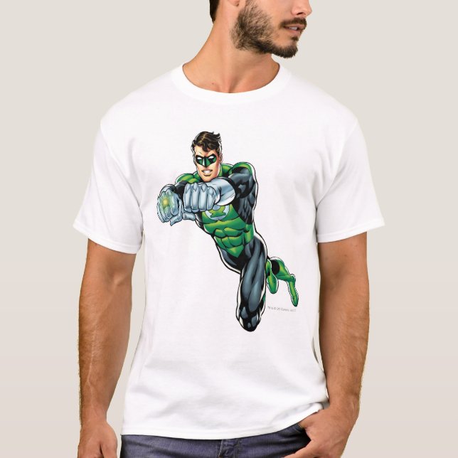 T-shirt Lanterne verte - Comic, les deux bras en avant (Devant)