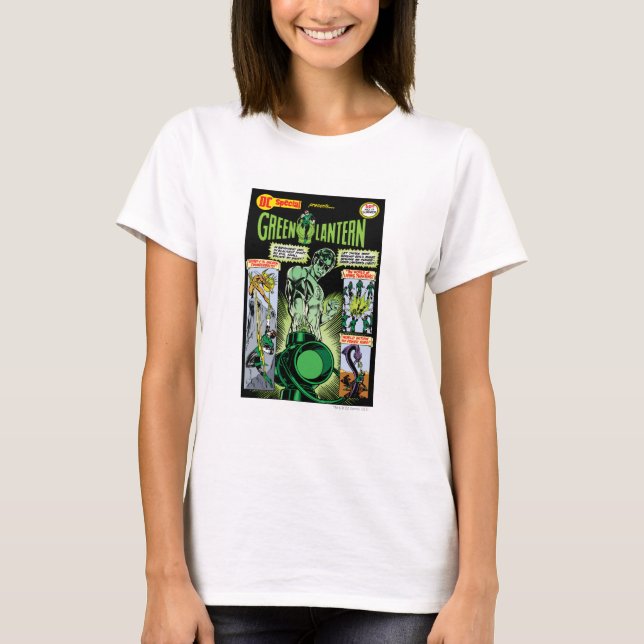 T-shirt Lanterne verte - Comic vert ombragé (Devant)