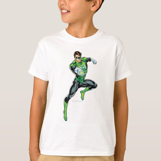 T-shirt Lanterne Verte - Comique, Saut (Devant)