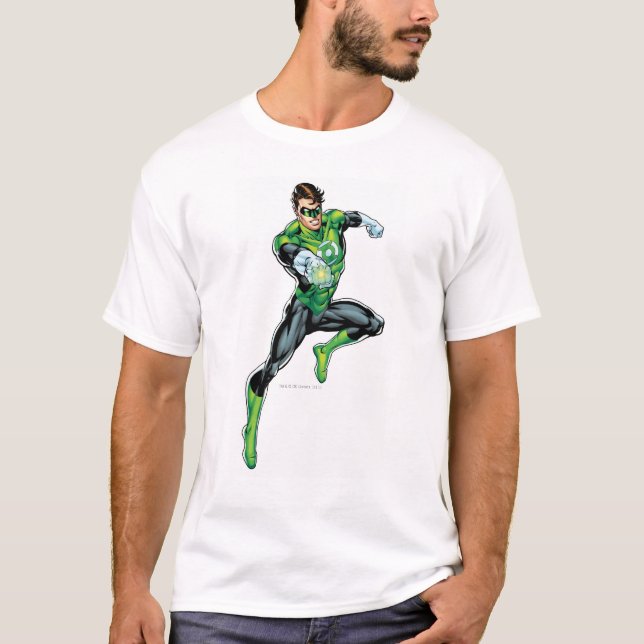T-shirt Lanterne Verte - Comique, Saut (Devant)