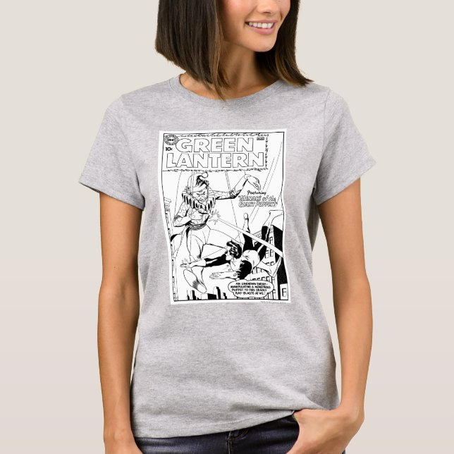 T-shirt Lanterne verte contre clown, noir et blanc (Devant)