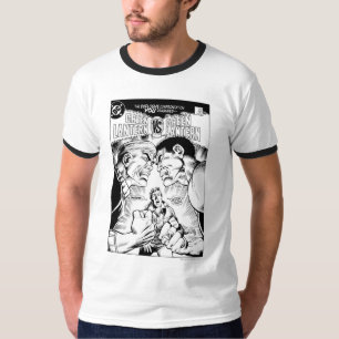 T-shirt Lanterne verte contre la lanterne verte, noire et