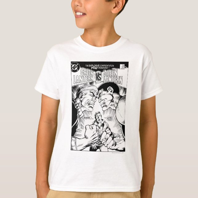 T-shirt Lanterne verte contre Lanterne verte, noir et blan (Devant)