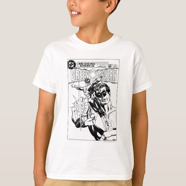 T-shirt Lanterne verte - Couverture comique Action, noir e (Devant)