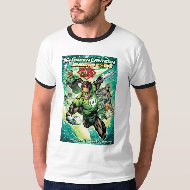 T-shirt Lanterne verte - Couverture secrète des fichiers e (Devant)