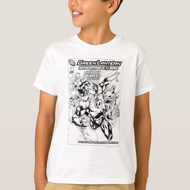 T-shirt Lanterne verte - Couverture secrète des fichiers e (Devant)