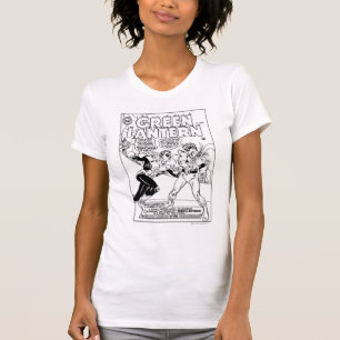 T-shirt Lanterne verte dans l'anneau, noir et blanc
