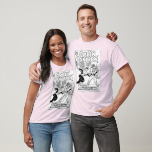 T-shirt Lanterne verte dans l'anneau, noir et blanc