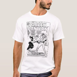 T-shirt Lanterne verte dans l'anneau, noir et blanc