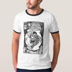 T-shirt Lanterne verte - elle toute commence ici, noir et