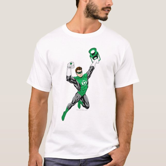 T-shirt Lanterne Verte - Entièrement Rendu, avec lanterne (Devant)