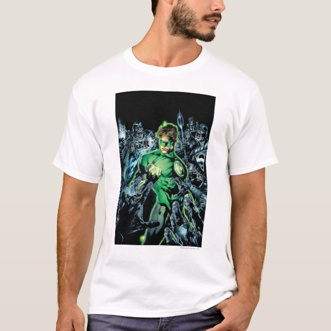 T-shirt Lanterne verte entourée - Couleur (Devant)