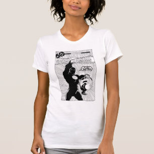 T-shirt Lanterne verte - lanterne rougeoyante, noire et
