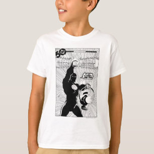 T-shirt Lanterne verte - lanterne rougeoyante, noire et