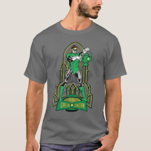 T-shirt Lanterne verte sur l'arrière - plan décoratif