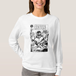 T-shirt Lanternes vertes volantes, noir et blanc