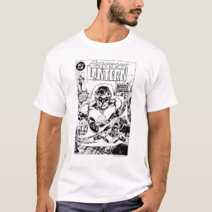 T-shirt Lanternes vertes volantes, noir et blanc