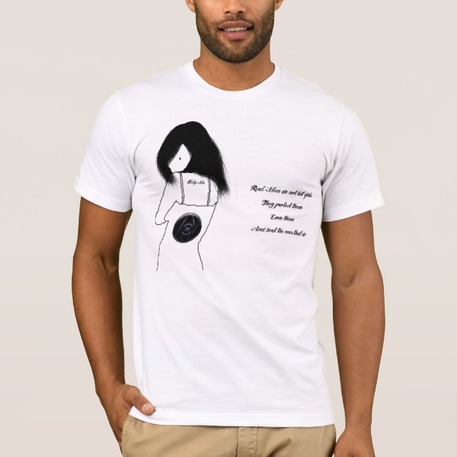 T-shirt L'Anti-Violence des hommes contre des femmes (Devant)