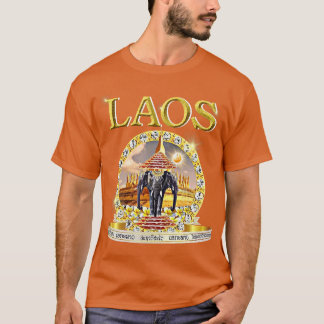 T-shirt Laotien 3 éléphant tête Erawan bouddhiste Laos