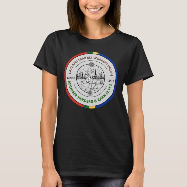 T-shirt Lapand Sami Elf Workers Union Reindeer Herders (Devant)