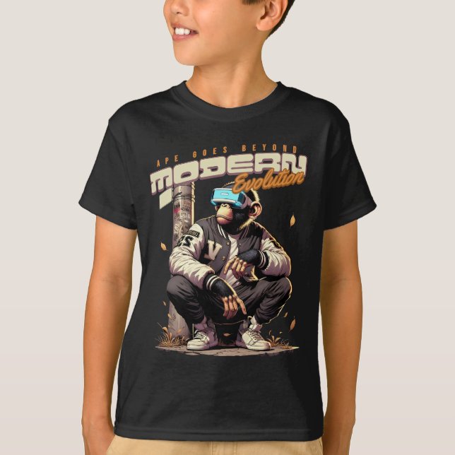 T-shirt L'Ape Dépasse L'Évolution Moderne (Devant)