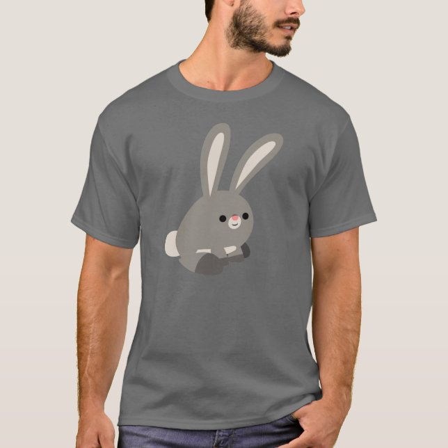 T-shirt lapin à cartons doux et tranquille (Devant)