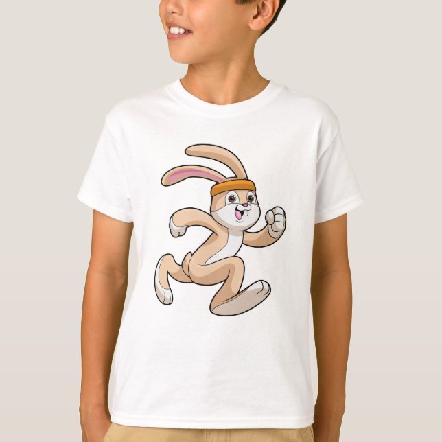 T-shirt Lapin à courir avec bandeau (Devant)