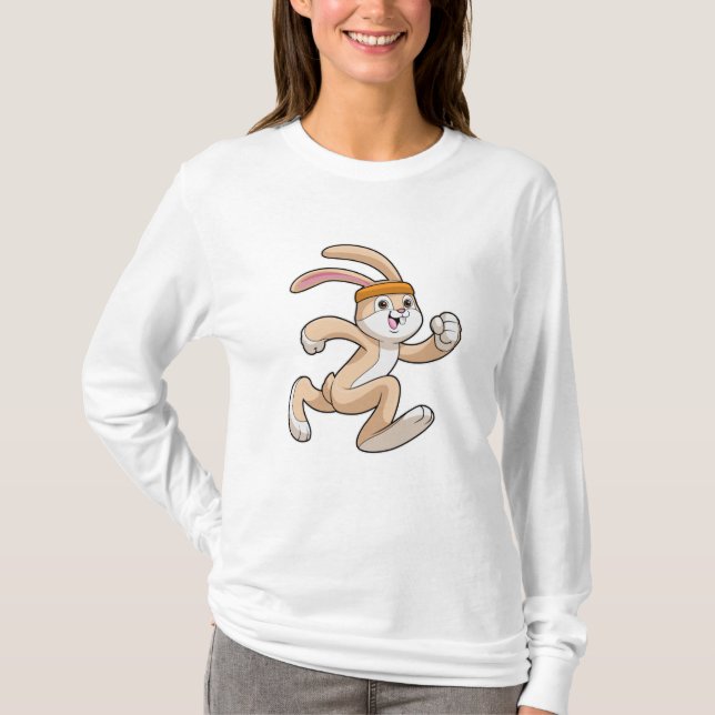 T-shirt Lapin à courir avec bandeau (Devant)