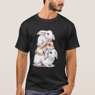 T-shirt Lapin adorable empiler des lapins délice mignon