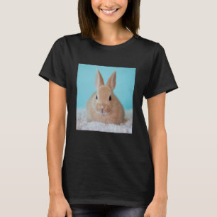 T-shirt Lapin adorable lapin de Pâques Arrière - plan bleu