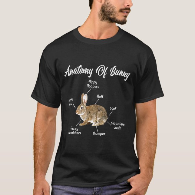 T-shirt Lapin Anatomie Lapin Lapin Lover Bunny Maman Funny (Devant)