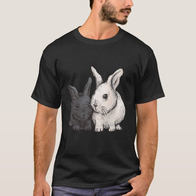 T-shirt Lapin animal impression animale lapin enfants (Devant)