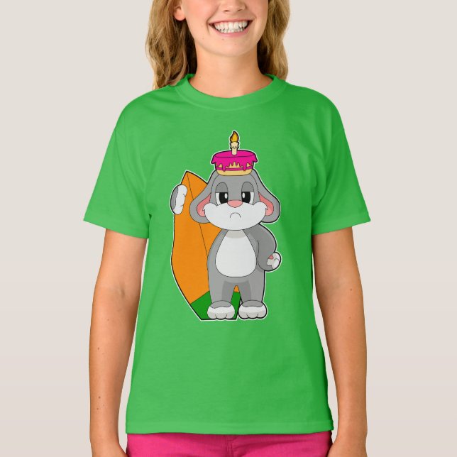 T-shirt Lapin Anniversaire Surfer (Devant)