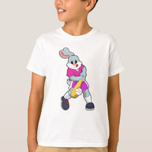 T-shirt Lapin au baseball avec batte de baseball