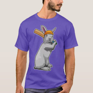 T-shirt Lapin au cricket avec chauve-souris de cricket1