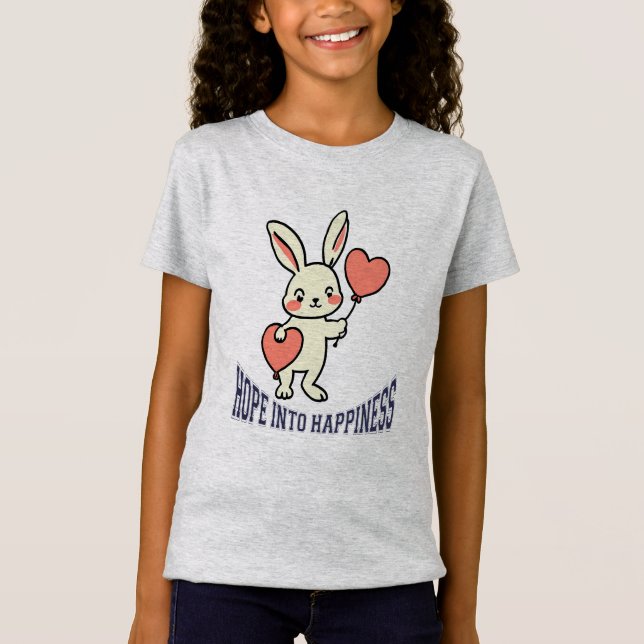 T-Shirt Lapin avec ballons (Devant)