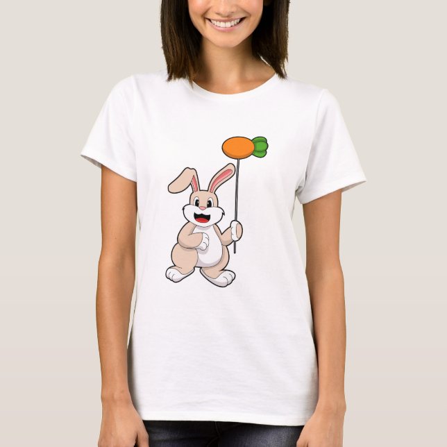 T-shirt Lapin avec carotte comme ballon.PNG (Devant)