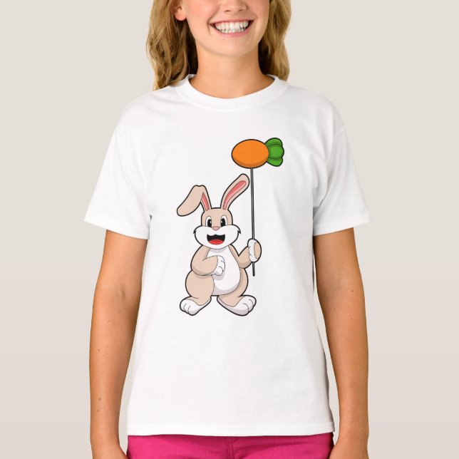 T-shirt Lapin avec carotte comme ballon.PNG (Devant)