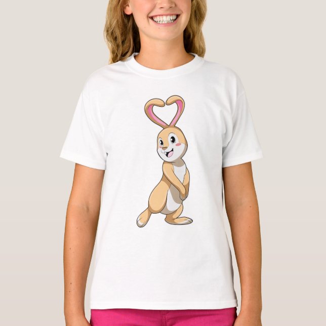 T-shirt Lapin avec coeur (Devant)