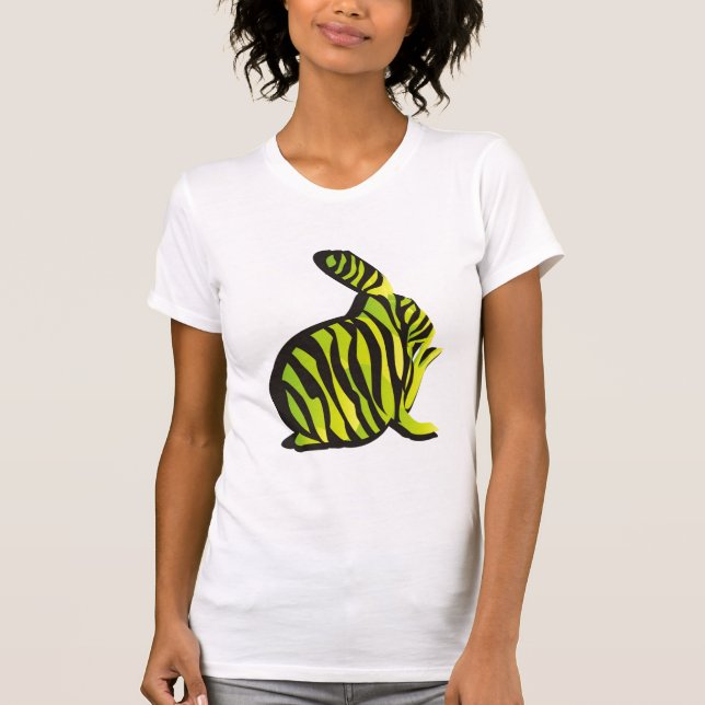 T-shirt Lapin avec des rayures de zèbre (Devant)