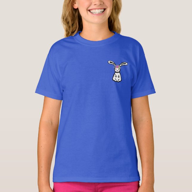 T-shirt Lapin avec la couronne de fleur (Devant)