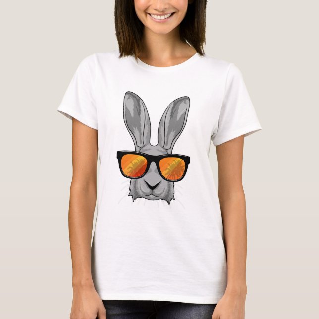 T-shirt Lapin avec lunettes de soleil (Devant)