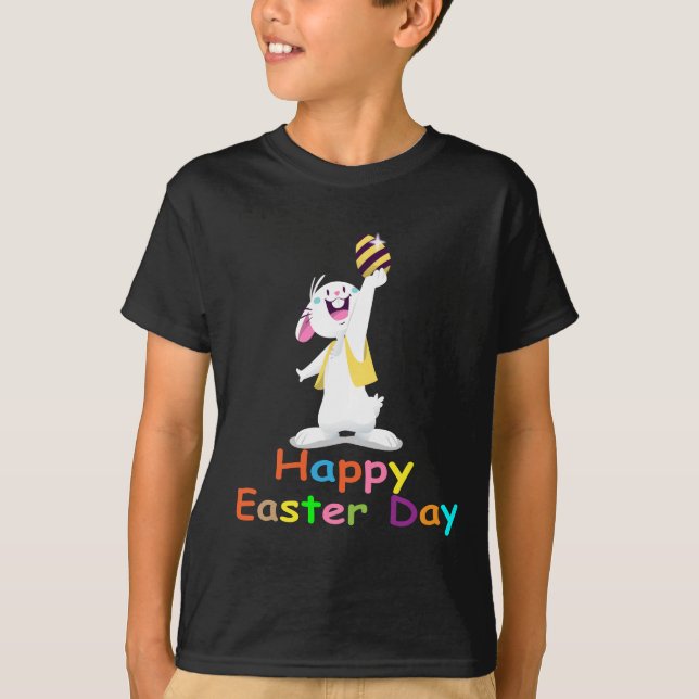T-shirt Lapin Avec Lunettes De Soleil Hommes Garçons Enfan (Devant)