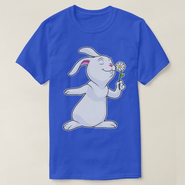 T-shirt Lapin avec marguerite (Design devant)
