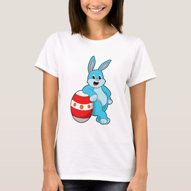 T-shirt Lapin avec oeuf de Pâques (Devant)