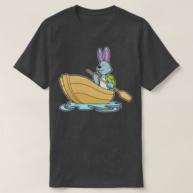 T-shirt Lapin avec pédale de bateau (Design devant)
