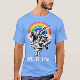T-shirt Lapin blanc Alice-In-Wonderland LGBTQ - L'amour es