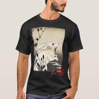 T-shirt lapin blanc art traditionnel japonais cadeau vinta